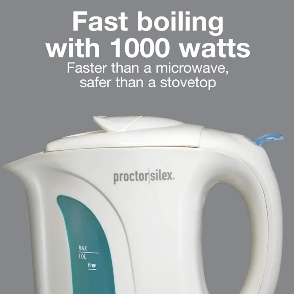 Proctor Silex Electric Tea Kettle, Water Boiler & Heater Auto-Shutoff & Boil-Dry